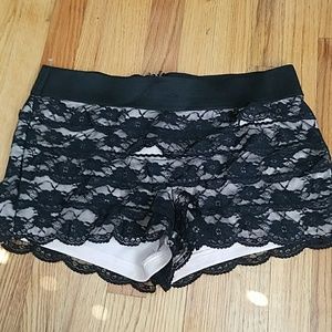 Charlotte Russe Lace Flap Shorts